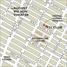 August Wilson Theater Map