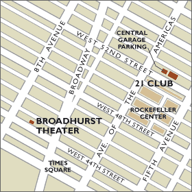 Broadhurst Theater Map