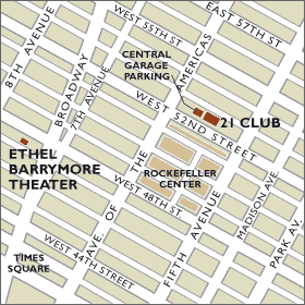 Ethel Barrymore Theater Map