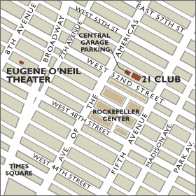 Eugene O'Neill Theater Map