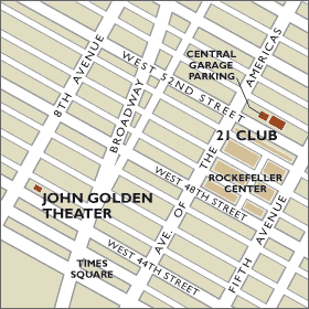 John Golden Theater Map
