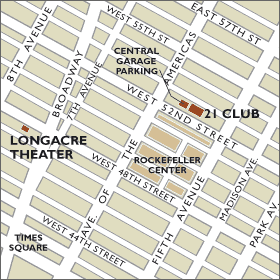 Longacre Theater Map