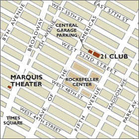 Marquis Theater Map