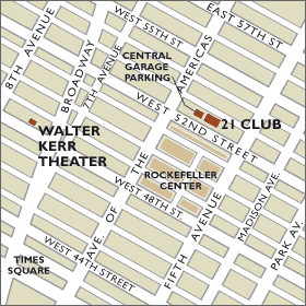 Walter Kerr Theater Map