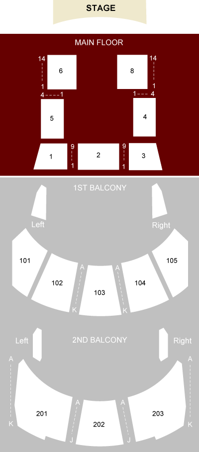 Hammerstein Ballroom Seating Chart