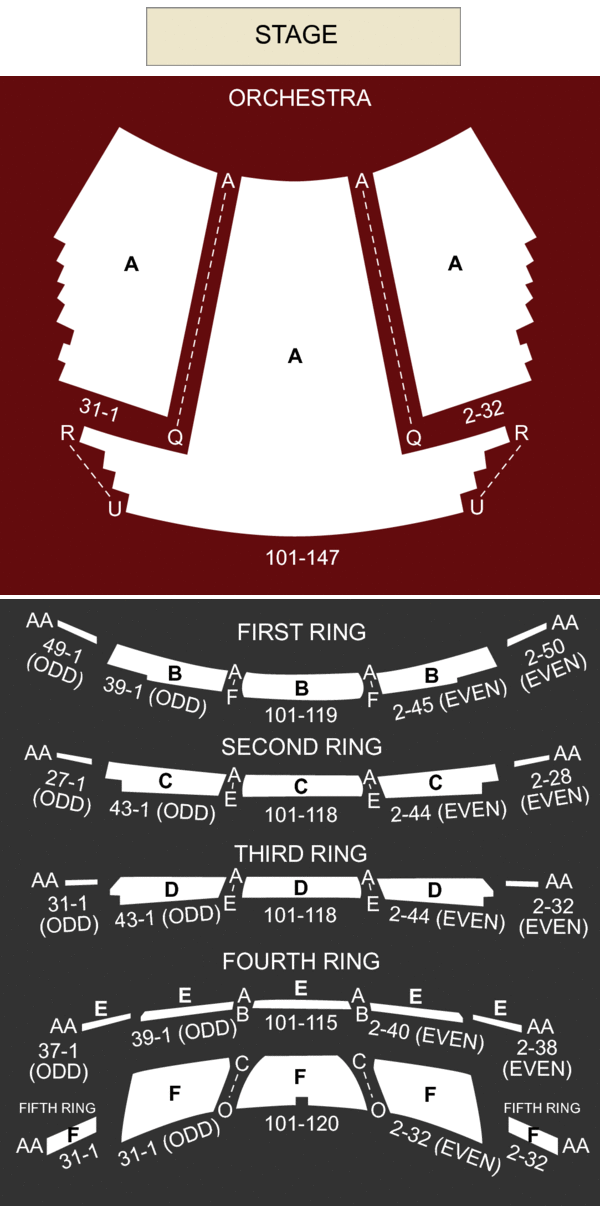David H Koch Theater at Lincoln Center New York, NY - seating chart and