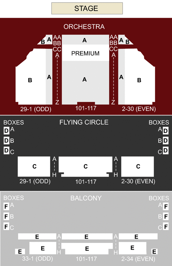 Foxwoods Grand Theater Interactive Seating Chart