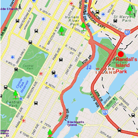 Grand Chapiteau at Randalls Island Park Map