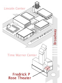 Rose Theater at the Lincoln Center Map