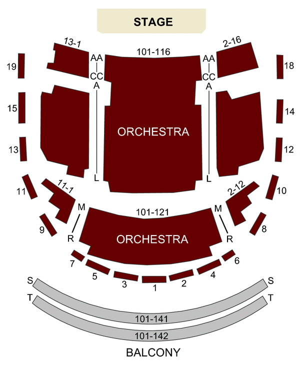 Rose Theater Seating Chart
