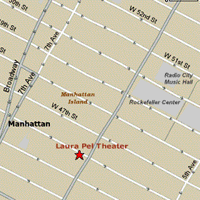 Laura Pels Theater Map