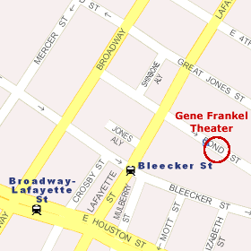 Gene Frankel Theater Map