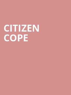 Citizen Cope, Town Hall Theater, New York