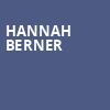 Hannah Berner, Tarrytown Music Hall, New York